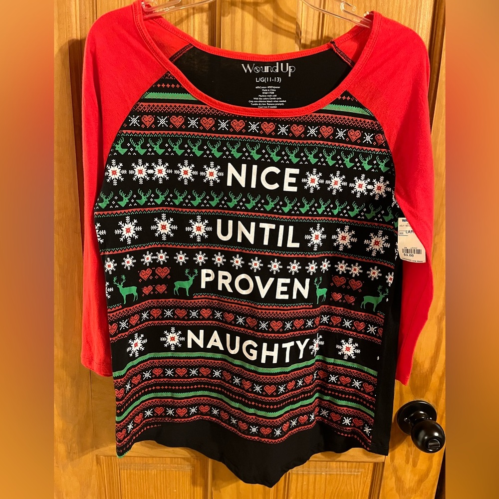 Wound Up Red and Black Holiday Sweater